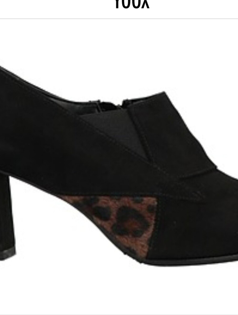 CYNZIA SOFT BLACK SUEDE PUMPS WITH LEOPARD CUTOUT SIZE 40 NWB Made In Italy